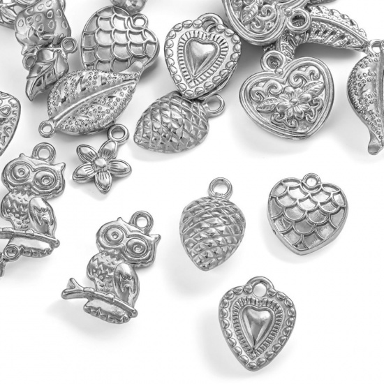 Picture of 304 Stainless Steel Charms Silver Tone