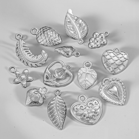 Picture of 304 Stainless Steel Charms Silver Tone