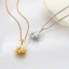 Picture of Stylish Simple Multicolor Stainless Steel Box Chain Sun Necklace For Women 40cm(15.7") long