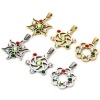 1 Piece 304 Stainless Steel Pendants Yoga Healing Hollow Multicolor Rhinestone の画像