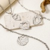Picture of 304 Stainless Steel Pendants Silver Tone Geometric Hammered