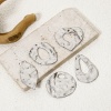 Picture of 304 Stainless Steel Pendants Silver Tone Geometric Hammered