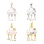 Immagine di 1 Pz Ottone Tempo Collezione Ciondoli Pendenti Nuvole Multicolore Nappine Smalto Trasparente Strass 26mm x 14mm