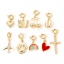 1 Piece Eco-friendly Brass Charms 18K Real Gold Plated With Spring Ring Clasp の画像