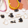 50 PCs Zinc Based Alloy Charms Gold Plated Multicolor Cat Animal Enamel の画像