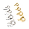 5 PCs Eco-friendly 304 Stainless Steel Spring Ring Clasps Round Multicolor の画像