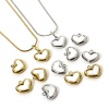 Picture of Eco-friendly 304 Stainless Steel & Natural Shell Valentine's Day Charms Multicolor Heart 12mm x 10.5mm
