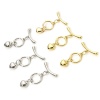 2 Sets Brass Toggle Clasps Round Heart Multicolor 23mm x 11mm の画像