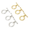 2 Sets Brass Toggle Clasps Round Number Multicolor 16mm x 13.5mm の画像