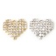 1 Piece Brass Valentine's Day Charms Multicolor Heart Micro Pave Clear Cubic Zirconia 10mm x 9mm の画像