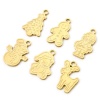 2 PCs Vacuum Plating 304 Stainless Steel Christmas Charms 18K Gold Plated Double-sided Polishing の画像