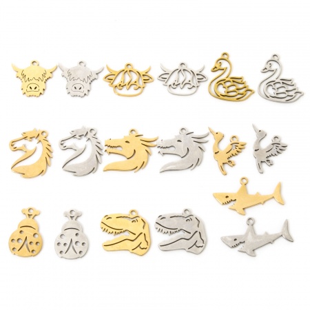304 Edelstahl Charms Tier Insekt Hohl