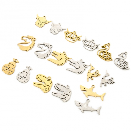 3 PCs 304 Stainless Steel Charms の画像