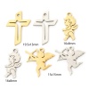 3 PCs 304 Stainless Steel Religious Charms Hollow の画像