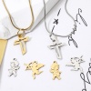 3 PCs 304 Stainless Steel Religious Charms Hollow の画像