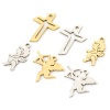 3 PCs 304 Stainless Steel Religious Charms Hollow の画像