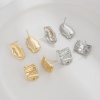 Picture of Brass Ear Post Stud Earring For DIY Jewelry Making Accessories Real Gold Plated Texture With Loop