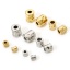 Picture of Eco-friendly Vacuum Plating 304 Stainless Steel Hammered Beads For DIY Jewelry Making Cylinder 18K Gold Plated Hammered