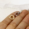 Image de 2 PCs Brass Micro Pave Connectors Charms Pendants Double Rings Multicolor Clear Cubic Zirconia 18mm x 9mm