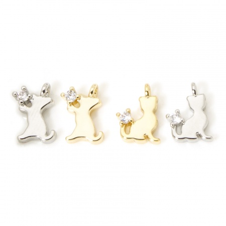 Messing Charms Bunt Klar Zirkonia