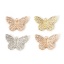 Image de 1 Pièce Breloques Insecte en Laiton Papillon Multicolore Micro Pave à Zircone Cubique Clair 20mm x 13.5mm