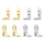 2 PCs Brass West Cowboy Charms Multicolor Boots Clear Cubic Zirconia の画像