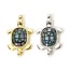 Immagine di 2 Pz Ottone & Resina Gioielli Oceanici Pendenti Charms Connettori Accessori Tartaruga di Mare Multicolore 21mm x 13mm