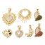 Immagine di 1 Piece Valentine's Day Charms 18K Gold Plated Heart