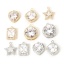 Immagine di 1 Pz Ecologico Ottone Geometrico Ciondoli Vero Oro Placcato Micro Spianare Trasparente Cubic Zirconiae Trasparente Strass