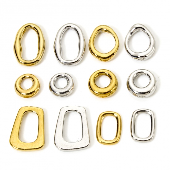 Immagine di 2 Pz 304 Acciaio Inossidabile Pendenti Charms Connettori Geometrica