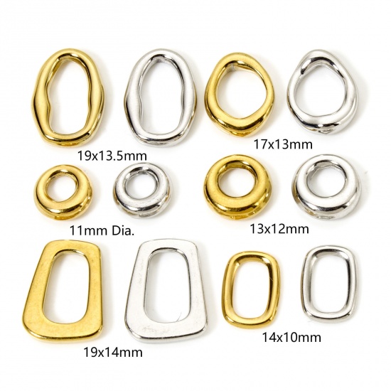 Immagine di 2 Pz 304 Acciaio Inossidabile Pendenti Charms Connettori Geometrica