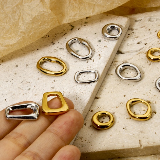 Immagine di 2 Pz 304 Acciaio Inossidabile Pendenti Charms Connettori Geometrica