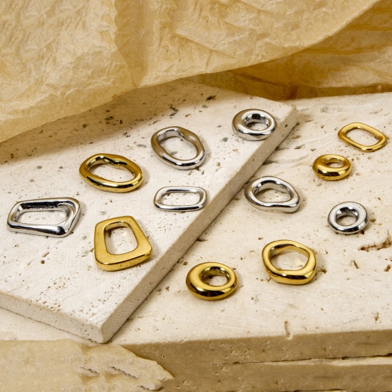 Immagine di 2 Pz 304 Acciaio Inossidabile Pendenti Charms Connettori Geometrica