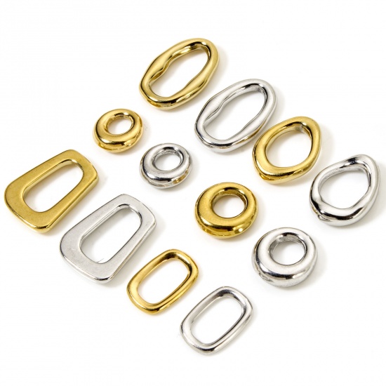 Immagine di 2 Pz 304 Acciaio Inossidabile Pendenti Charms Connettori Geometrica