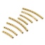 Picture of Eco-friendly 304 Stainless Steel Beads For DIY Jewelry Making 18K Gold Plated Curved Tube Texture