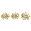 Immagine di 1 Pz Placcatura Sottovuoto PVD Ecologica 304 Acciaio Inossidabile Collezione Flora Ciondoli Fiore 14K Vero Oro Placcato Multicolore Strass 28mm x 26mm