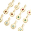 Bild von Messing Galaxis Charms 18K Vergoldet Unregelmäßig Stern 16.5mm x 8mm