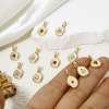 Bild von Messing Galaxis Charms 18K Vergoldet Unregelmäßig Stern 16.5mm x 8mm