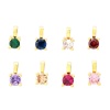 Immagine di 5 Pz Ottone Mini Ciondoli Quadrato Placcato Oro 18K Tondo Mini 8mm x 4mm