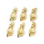 Immagine di 2 Pz Ecologico Ottone Ciondoli Mani 18K Vero Oro Placcato Occhi 3D Trasparente Cubic Zirconiae 25mm x 9mm