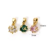Picture of 2 PCs Brass Charm Pendant Real Gold Plated Cube 15mm x 7mm