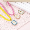 Picture of Eco-friendly PVD Vacuum Plating 304 Stainless Steel Flora Collection Charms 18K Real Gold Plated Multicolor Rectangle Coconut Palm Tree Enamel 20mm x 13mm