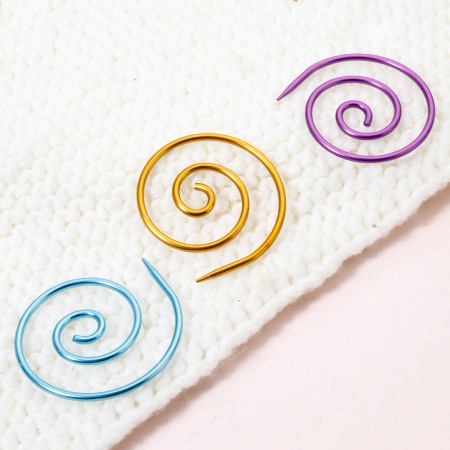 1 Serie Lega di Zinco Ferri da Maglia Spirale Multicolore 5cm x 4.4cm