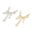 Picture of Eco-friendly Brass Connectors Charms Pendants Melted Drop Real Gold Plated 5cm x 2.9cm