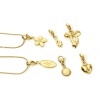 Immagine di 1 Pz Placcatura Sottovuoto PVD Ecologica 304 Acciaio Inossidabile Clip su Charm Stile Sole 14K Vero Oro Placcato Conchiglia Con Aragosta Fermagli Fibbia
