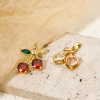 Image de 2 Pcs Pendentif Breloque en Laiton Plaqué Or Véritable Cerise