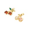 Image de 2 Pcs Pendentif Breloque en Laiton Plaqué Or Véritable Cerise