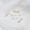 Immagine di 2 Pz Ecologico Ottone Gioielli Oceanici Perline per la Creazione di Gioielli con Fai-da-te Vero Oro Placcato Pesce Trasparente Cubic Zirconiae Circa 15.8mmx 4.2mm, Foro:Circa 4mm