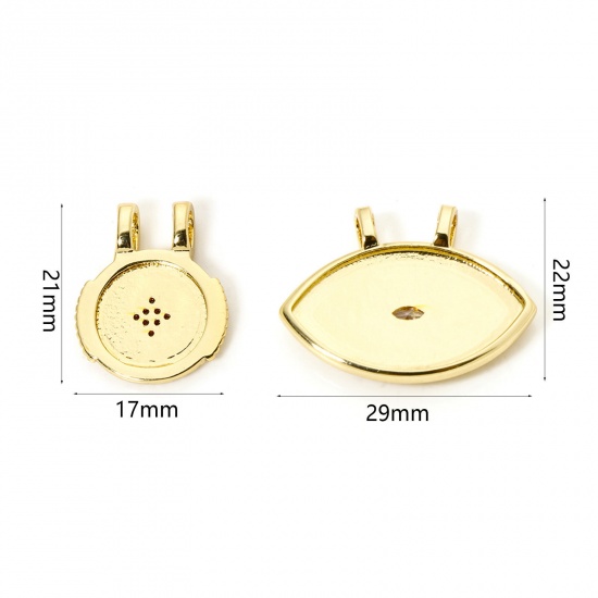 Изображение 1 Piece Eco-friendly Brass Charms 18K Real Gold Plated Enamel Clear Cubic Zirconia