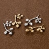Picture of Eco-friendly Brass Chandelier Connectors Leaf Real Gold Plated 26mm x 16mm